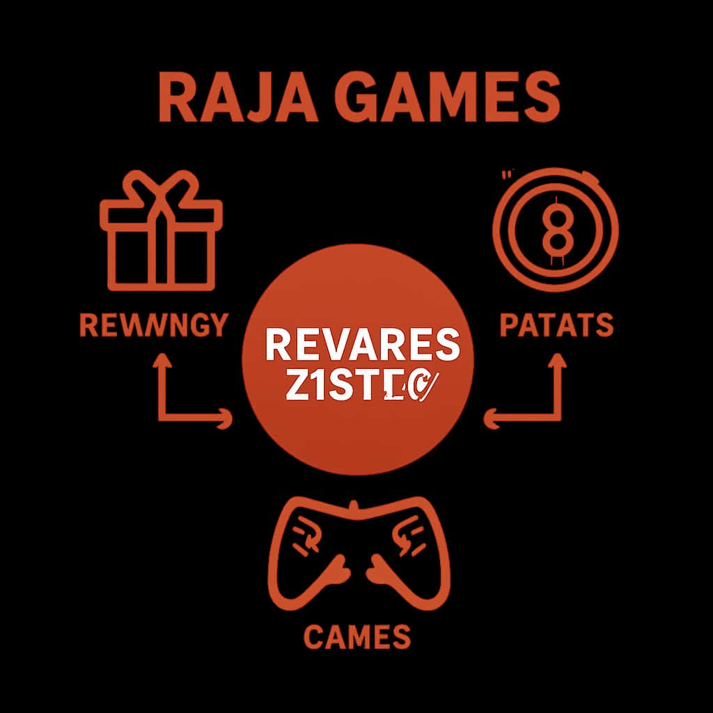 Diagram explaining the Raja Games rewards system.